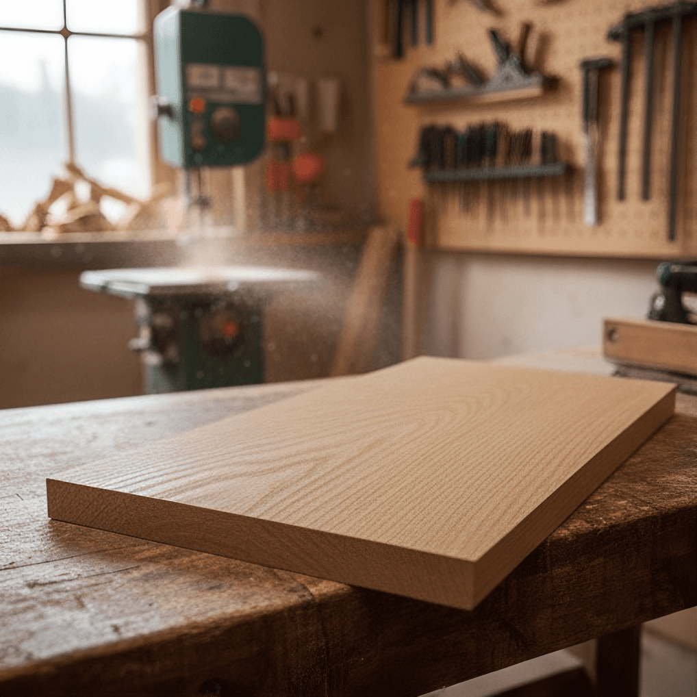 Chêne Européen - Essence noble et durable, excellente stabilité avec lamelles collées sur chant.